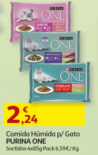 Auchan Comida Húmida p/Gato PURINA ONE 4x85g promoção