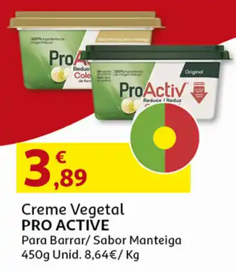 Auchan Creme Vegetal Pro Active 450g promoção