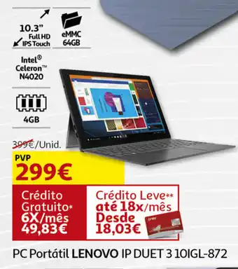 Auchan PC Portátil LENOVO IP DUET 3 10IGL-872 promoção
