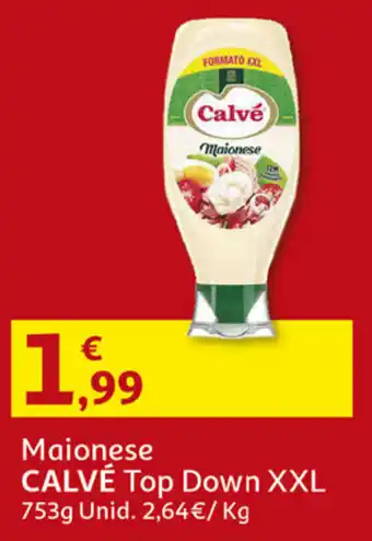Auchan Maionese Calvé Top Down XXL 753g promoção