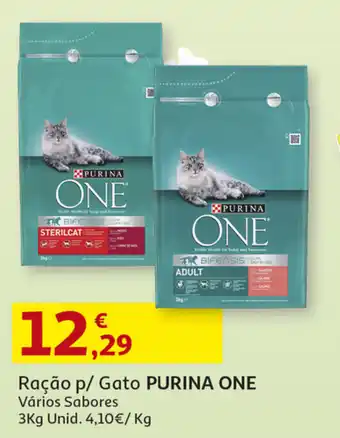 Auchan Ração p/Gato PURINA ONE 3kg promoção
