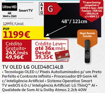 Auchan TV OLED LG OLED48C14LB promoção