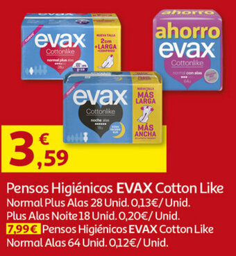 Auchan Pensos Higiénicos Evax Cotton Like promoção