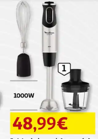 Auchan Varinha c/ Acessórios MOULINEX Quickchef Pé Inox DD655810 10 Velocidades promoção
