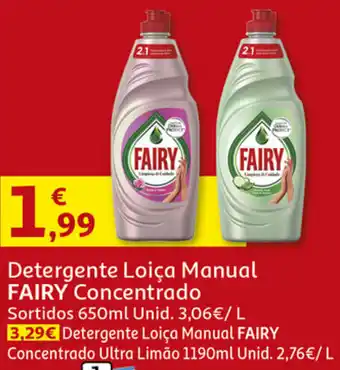 Auchan Detergente Loiça Manual Fairy Concentrado promoção
