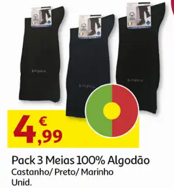 Auchan Pack 3 Meias 100% Algodão promoção