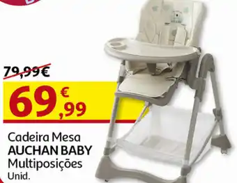 Cadeira Mesa Auchan Baby
