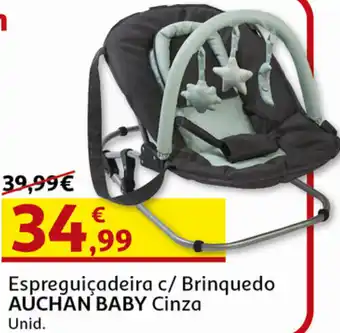 Auchan Espreguiçadeira c/ Brinquedo Auchan Baby CInza promoção