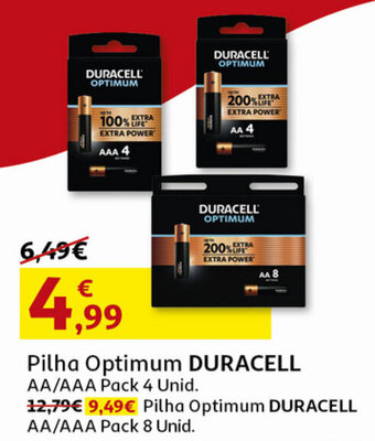 Auchan Pilha Optimum Duracell promoção