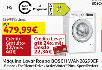 Auchan Máquina Lavar Roupa BOSCH WAN28299EP promoção
