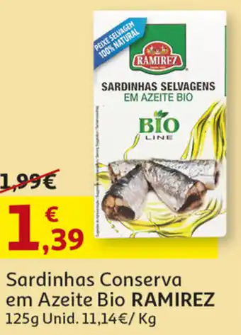 Auchan Sardinhas Conserva em Azeite Bio Ramirez 125g promoção