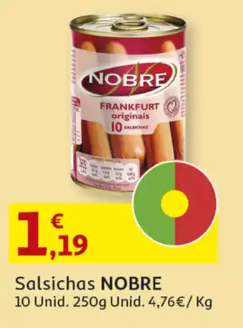 Auchan Salsichas Nobre 10 Unid 250g promoção