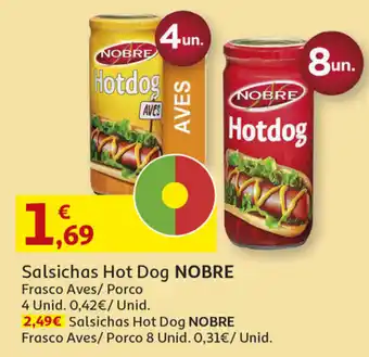 Auchan Salsichas Hot Dog Nobre 4 Unid promoção