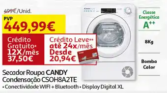 Auchan Secador Roupa Candy Condensação promoção