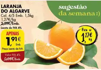 Pingo Doce LARANJA DO ALGARVE Cal. 4/5 Emb. 1,5kg promoção