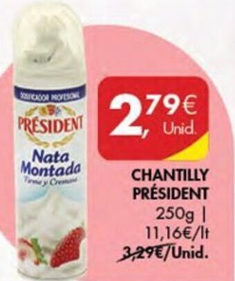 Pingo Doce CHANTILLY PRÉSIDENT 250g promoção