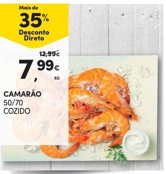 Continente Camarão 50/70 Cozido promoção