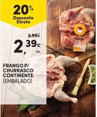 Continente Franco P/Churrasco Continente promoção