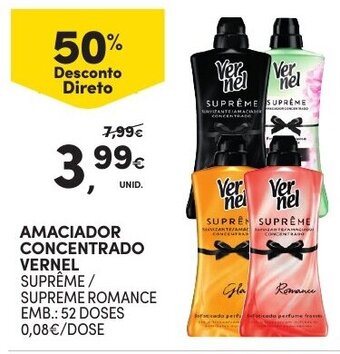 Continente Amaciador Concentrado Vernel 52 doses promoção
