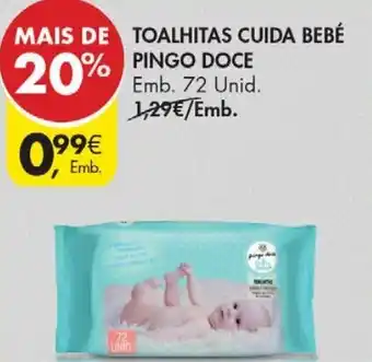 Pingo Doce Toalhitas Cuida Bebé Pingo Doce 72 Unid promoção