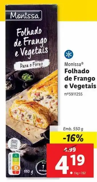 Lidl Folhado de frango monissa promoção