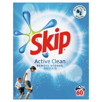 Auchan Detergente roupa máquina pó skip promoção