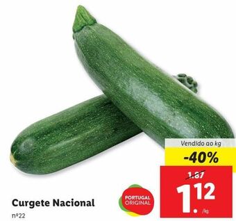 Lidl Curgete promoção