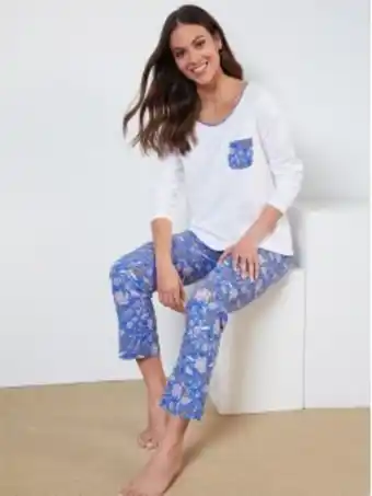 Venca Pijama camisola manga comprida e calças estampadas promoção