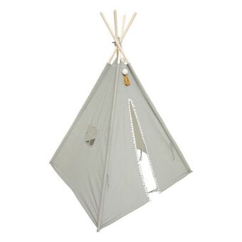 Hôma Tenda tipi azul com pompons rainbow promoção