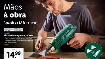 Lidl Pistola sopradora parkside promoção
