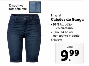 Lidl Calções promoção