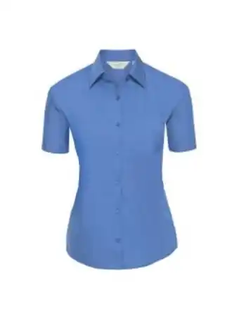 Venca Collection camisa de manga curta de popelina e poliéster/algodão de fácil cuidado para mulher promoção