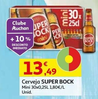 Auchan Cerveja super bock promoção