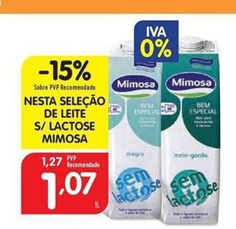 Minipreço Leite sem lactose mimosa promoção