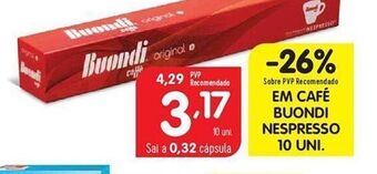 Minipreço Cápsulas de café buondi promoção