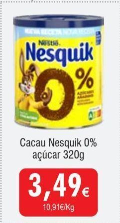 Froiz Chocolate em pó nesquik promoção