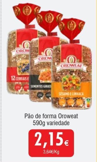 Froiz Pão de forma oroweat promoção