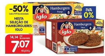 Minipreço Hambúrguer iglo promoção