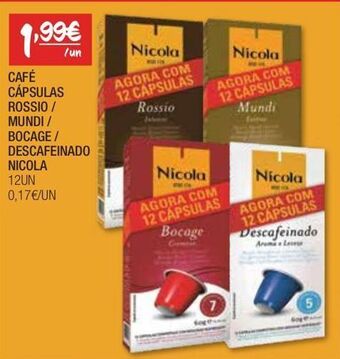 Spar Cápsulas de café nicola promoção