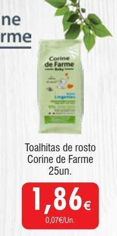 Toalhas umedecidas corine de farme