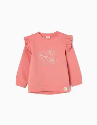Zippy Sweat de algodão com folhos para menina 'beauty', rosa promoção