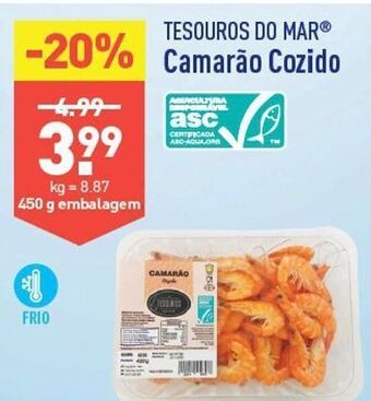 ALDI Camarão cozido promoção