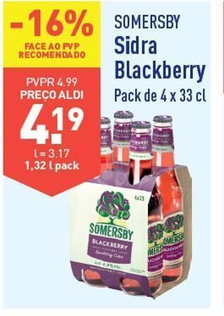 ALDI Sidra somersby promoção