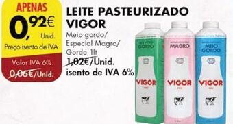 Pingo Doce Leite pasteurizado vigor promoção