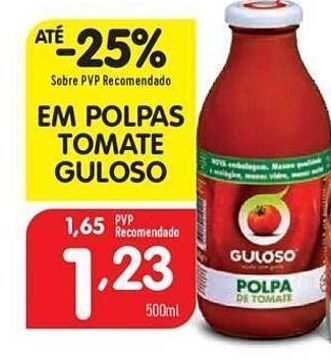 Minipreço Polpa de tomate guloso promoção