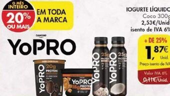 Pingo Doce Iogurte yopro promoção