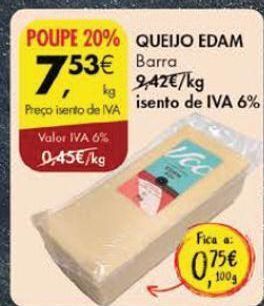Pingo Doce Queijo edam promoção