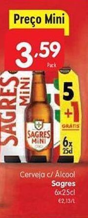 Minipreço Cerveja sagres mini promoção