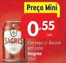 Minipreço Lata de cerveja sagres promoção