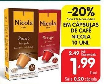 Minipreço Cápsulas de café nicola promoção